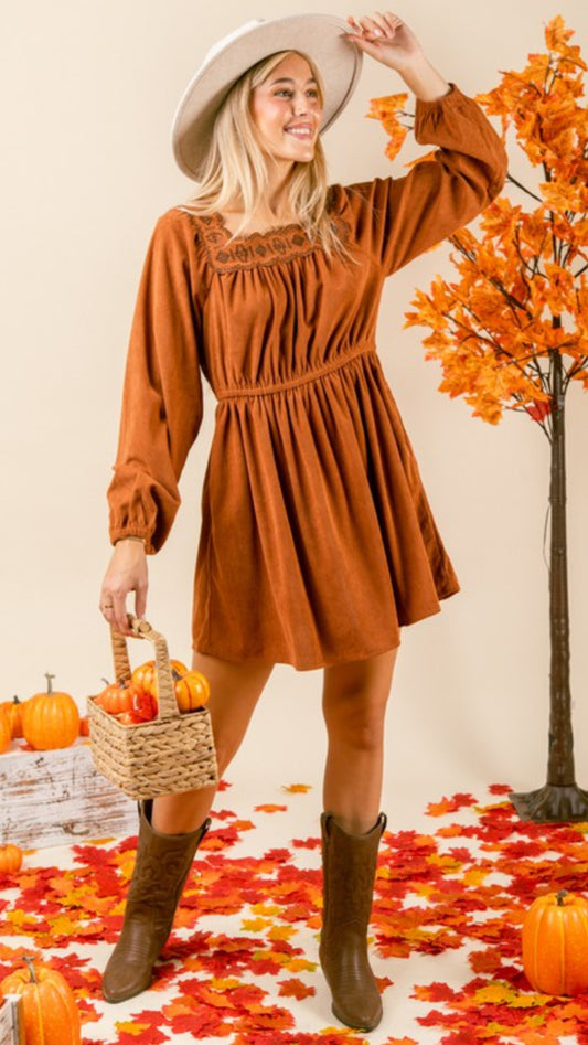 Autumnal Corduroy Dress