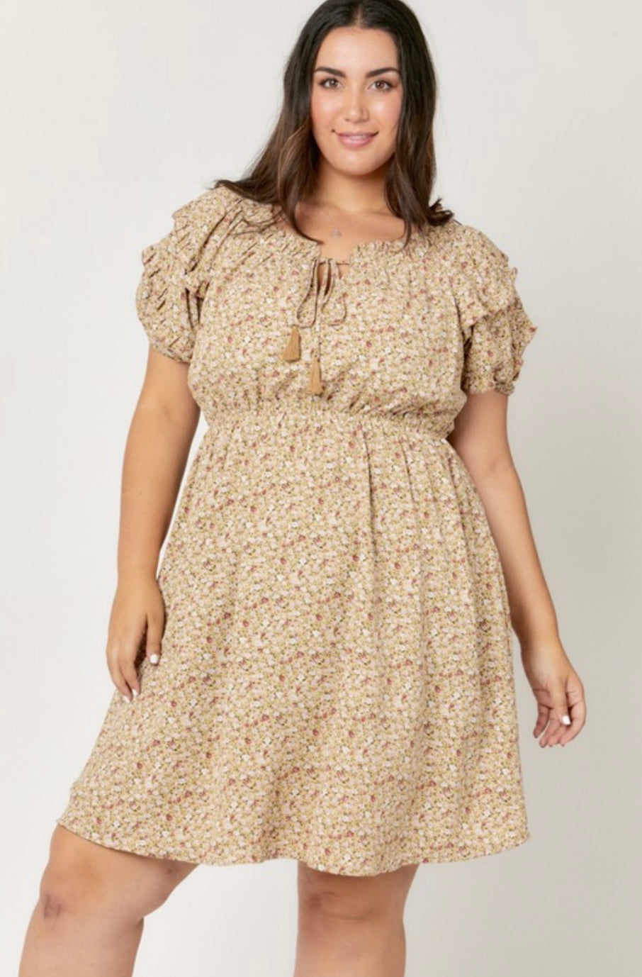 Floral Print Dress- Plus Size