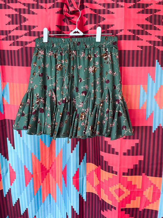 Floral Ruffle Skirt