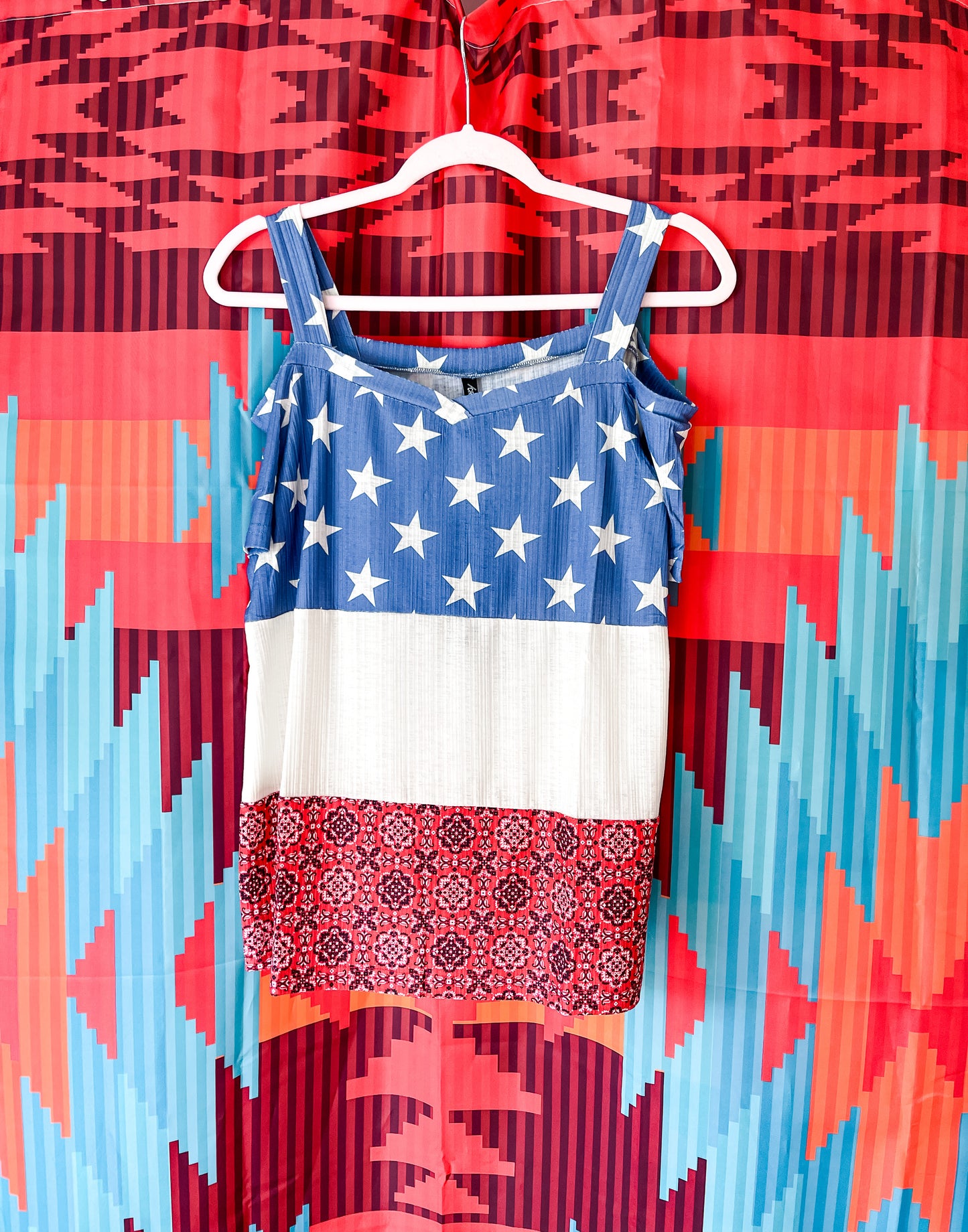 Old Glory Off Shoulder Top